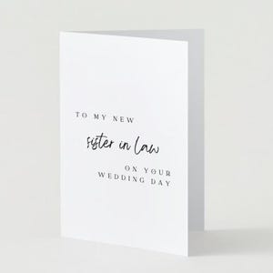 belle-soeur imprimable | Carte de mariage | Impression numérique | Card ou belle-famille | Téléchargement instantané | soeur carte | Mariage PNG | Impression à la maison