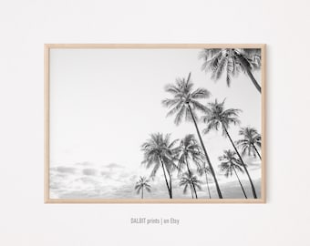 Digital Tropical Wall Art, Horizontal Wall Art, Tropical Digital Art, Palm tree Wall Art, California Wall Art, Palm tree Printable wall Art