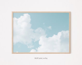 Horizon Cloud Art Print, Blue Wall Art, Blue Sky Photography, Cloud Print, Horizon Wall Art , Blue Nursery decor, Printable Wall Art