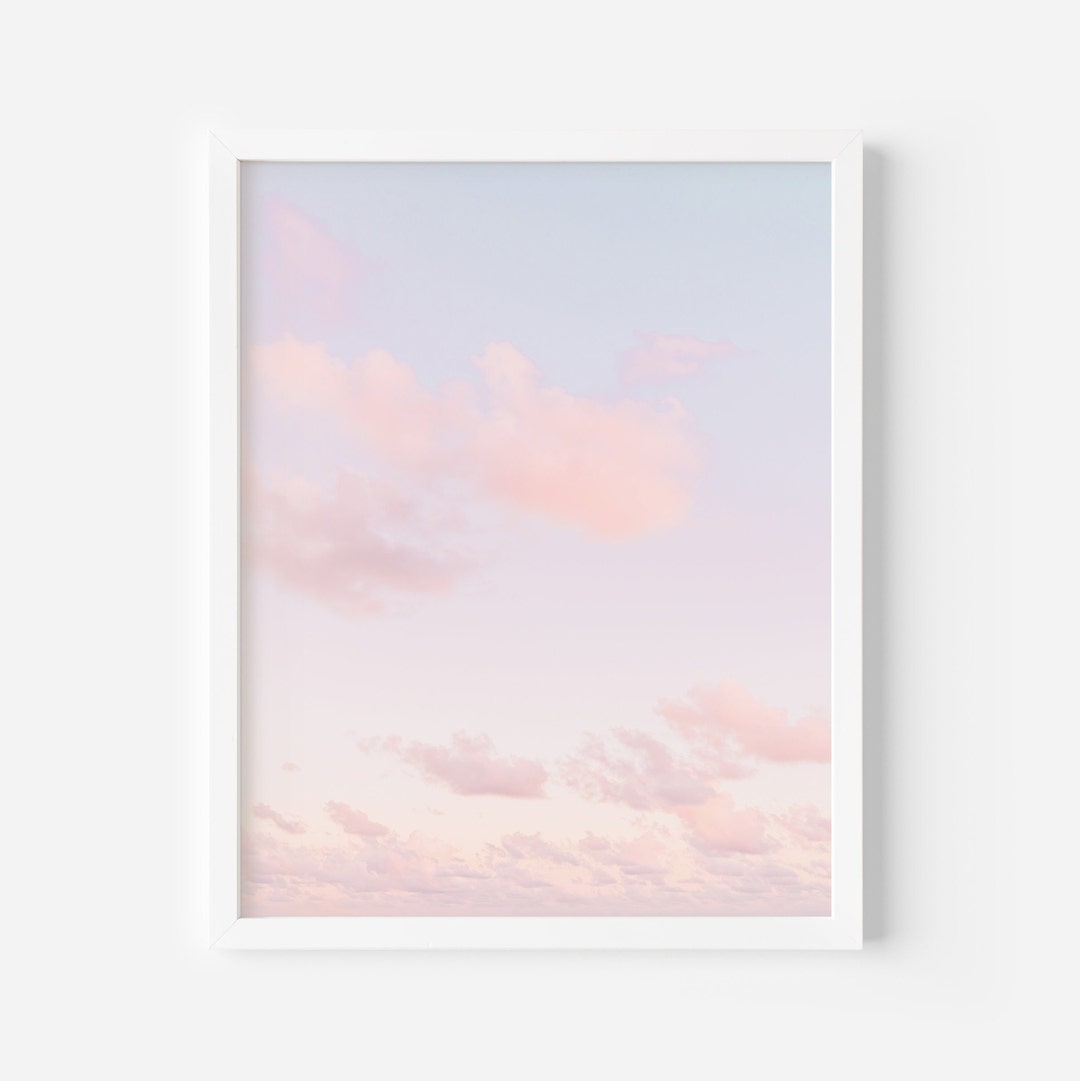 Blush Pink Clouds Wall Art Digital Download Minimalist Wall Etsy