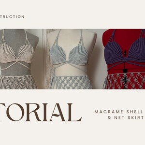 Macrame Seashell Tutorial MACRAME Video & Pdf TUTORIAL, Seashell Bra, Macrame PATTERN for ...