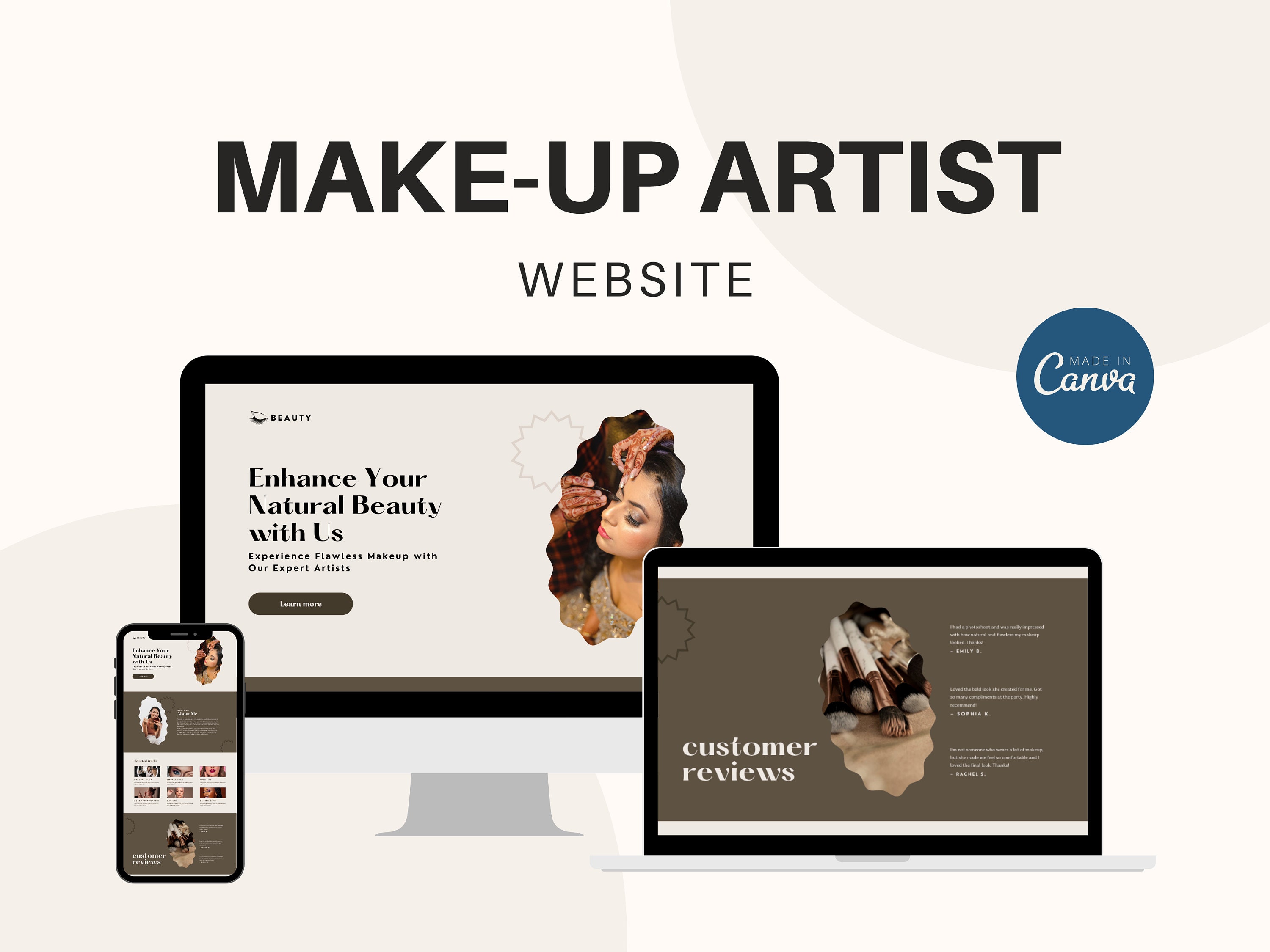 Make Up Website Template Canva Website Canva Template For Etsy make-up-website-template-canva-website-canva-template-for-etsy