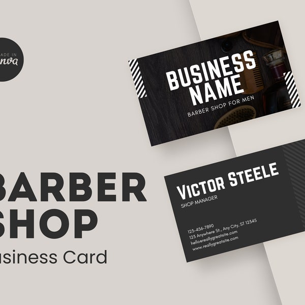 Barber Business Card Etsy