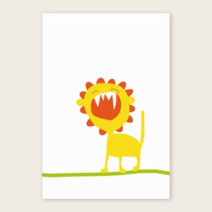 Postkarte "Löwe" für Kinder