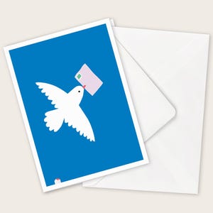 Klappkarte "Brieftaube" mit hochwertigem Briefumschlag