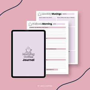 Morning Coffee Journal: Guided Daily Reflection (PDF Printable)