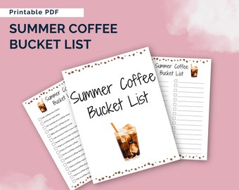 Summer Coffee Bucket List | Summer Coffee Ideas | Coffee Bucket List Journal | Summer Bucket List | Summer Coffee | Summer Coffee Fun