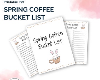 Spring Coffee Bucket List | Spring Coffee Ideas | Coffee Bucket List Journal | Spring Bucket List | Spring Coffee | Spring To-Do List