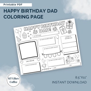 お父さんの誕生日おめでとうぬり絵 | お父さんの誕生日カードについて | お父さんの誕生日のぬり絵