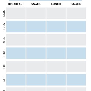 Weekly Toddler Meal Planner: Kids Breakfast, Lunch, Snack (digital ...