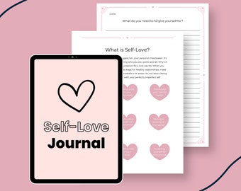 Diario dell'amor proprio con suggerimenti: stampabile sulla salute mentale (download digitale)