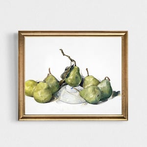 Vintage Pears Still Life Art Print: Charles Demuth Fruit Painting