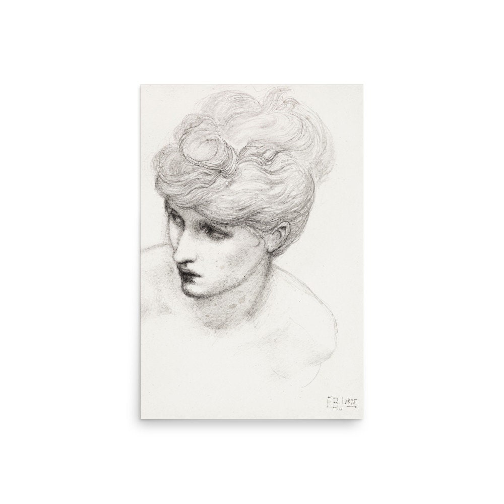 Maria Zambaco Vintage Portrait Art Print: Burne-jones Drawing - Etsy