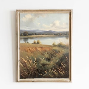 Irish Landscape Oil Painting Print: County Kerry Meadow Art