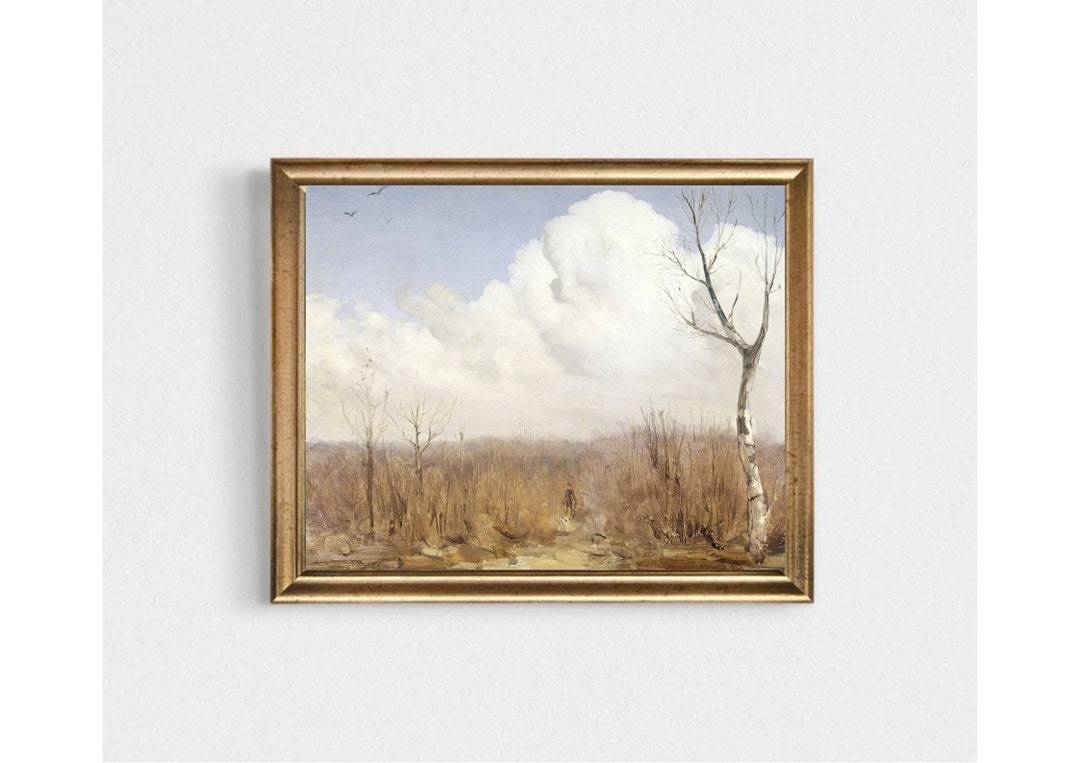 Jäger Vintage MalereiHerbst Landschaft Vintage DruckJäger Etsy.de