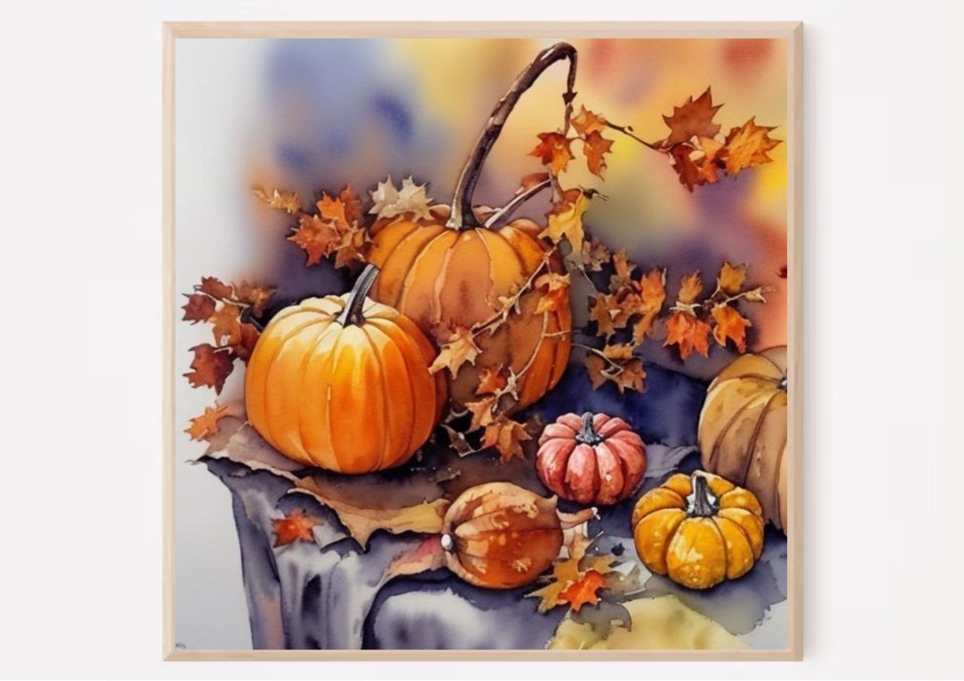 Kürbis-Duschvorhang Herbst-Motiv – 180x180 Cm, 100 % Polyester, Mit Haken, Rustikales Bauernhaus-Design
