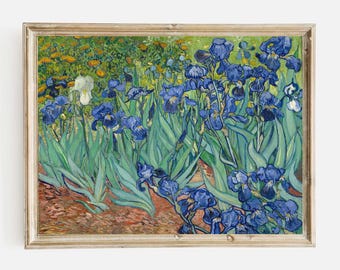 Van Gogh Irises Painting: Vintage Floral Art Print