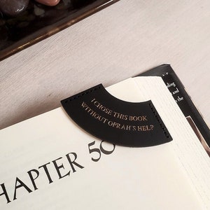 Leather Bookmark for Page Corner with Cresent-shape for Non-Conformists