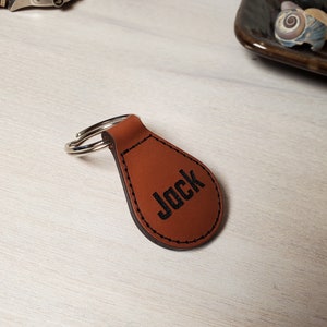 Personalized Custom Vintage Style Leather Keychain Fob