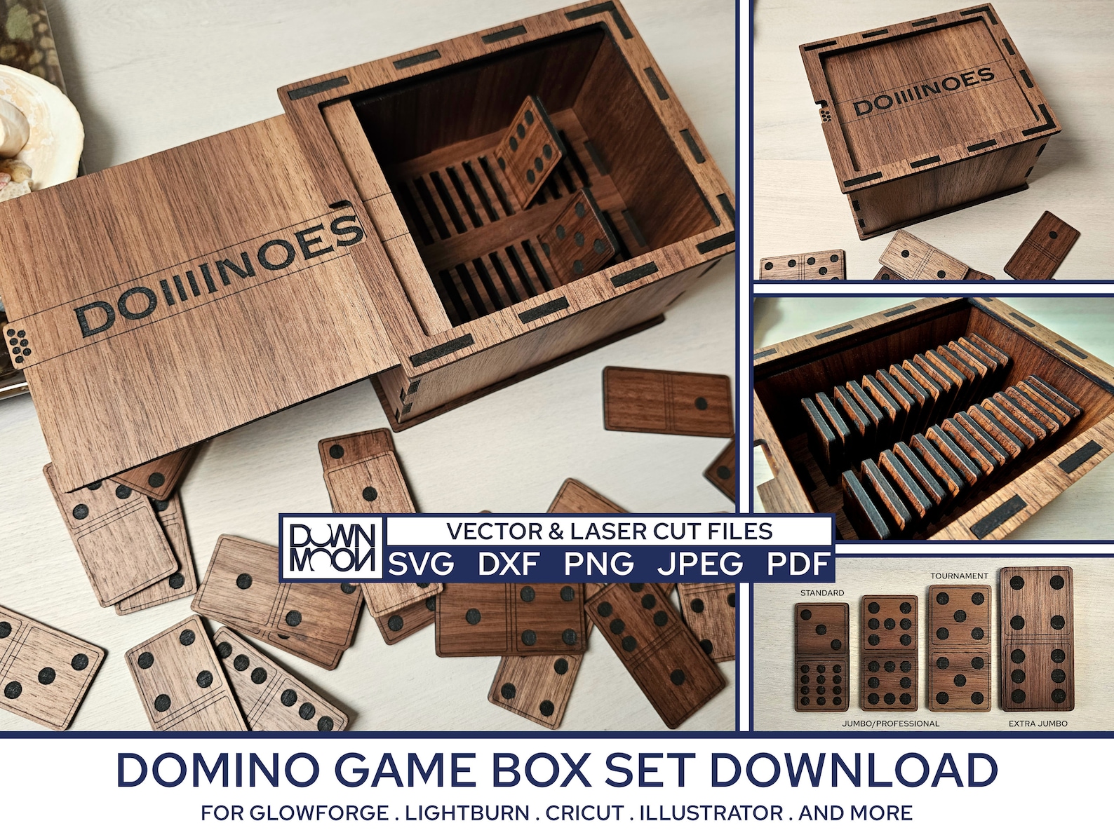 Laser Cut Domino Box Set Game Plans SVG Download - Etsy Canada