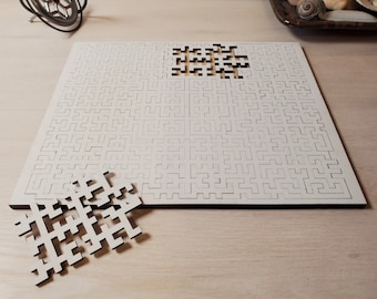 Fun and Challenging Fractal Puzzle Tray (choice of two difficulties)
