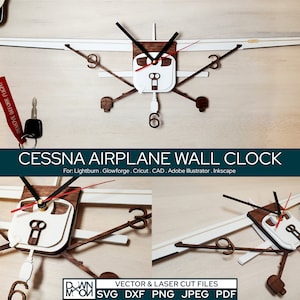 Cessna 172 Airplane Wall Clock Project - Digital Files to Make your Own