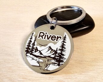 Personalized Nature ID Tag for Pet Dog and Cat collars