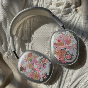 airpods max case - soft clear covers with custom sticker deco (create your own design!)