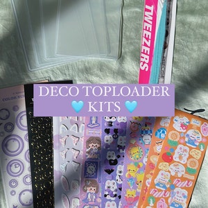 Kpop Deco Stickers, Confetti Ribbon Sticker, Toploader Deco Sticker 