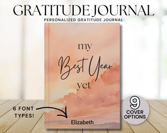 Personalized Manifestation Journal, My Best Year Yet Journal, Custom Name Gratitude Journal, Daily Gratitude Notebook, 2026 Manifestation