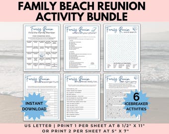 Family Reunion activity pack, family activity, reunion games, reunion bingo game, printable reunion games, family reunion, fun family game