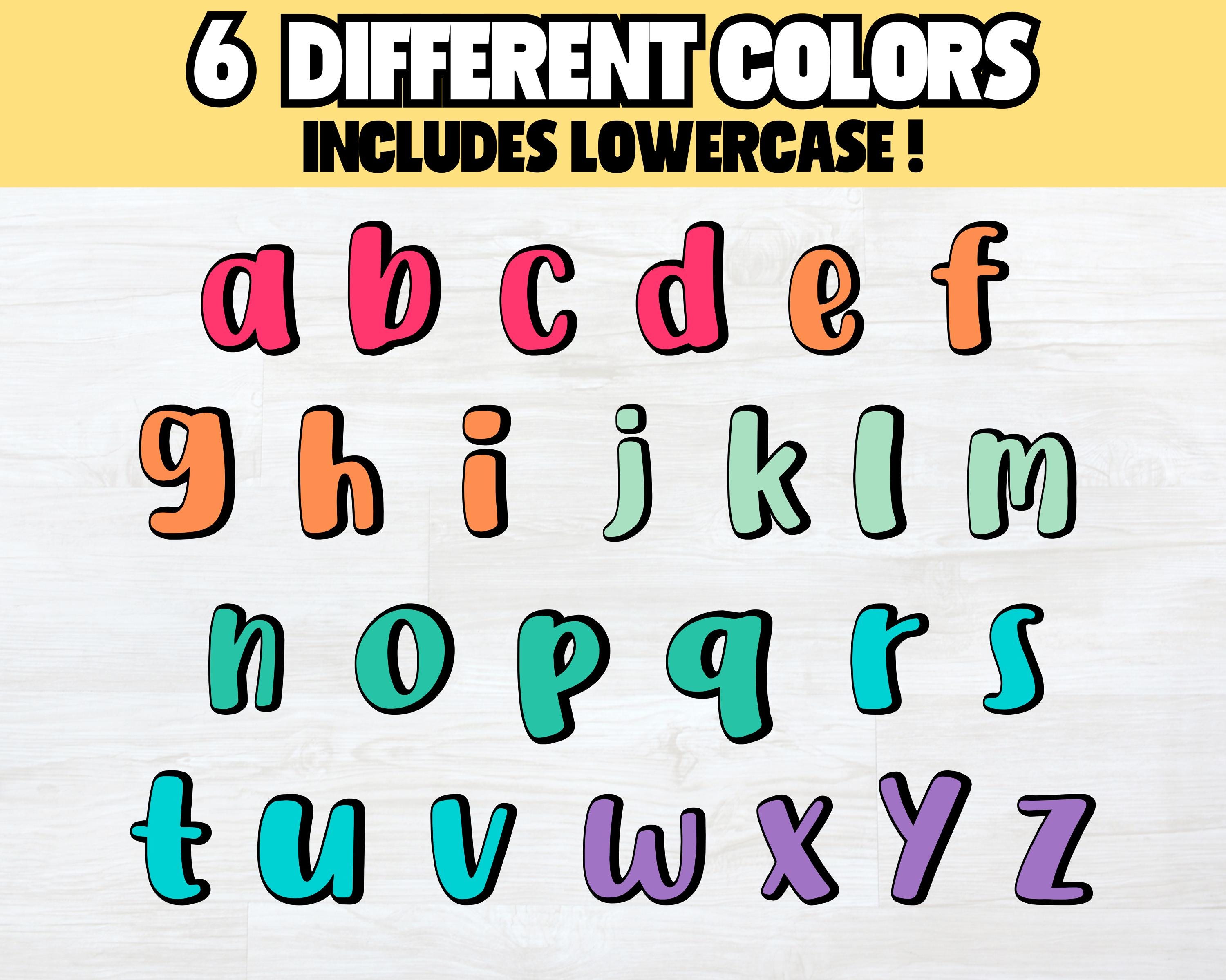 Bright Colorful Bulletin Board Letters, Rainbow Colors Bulletin ...