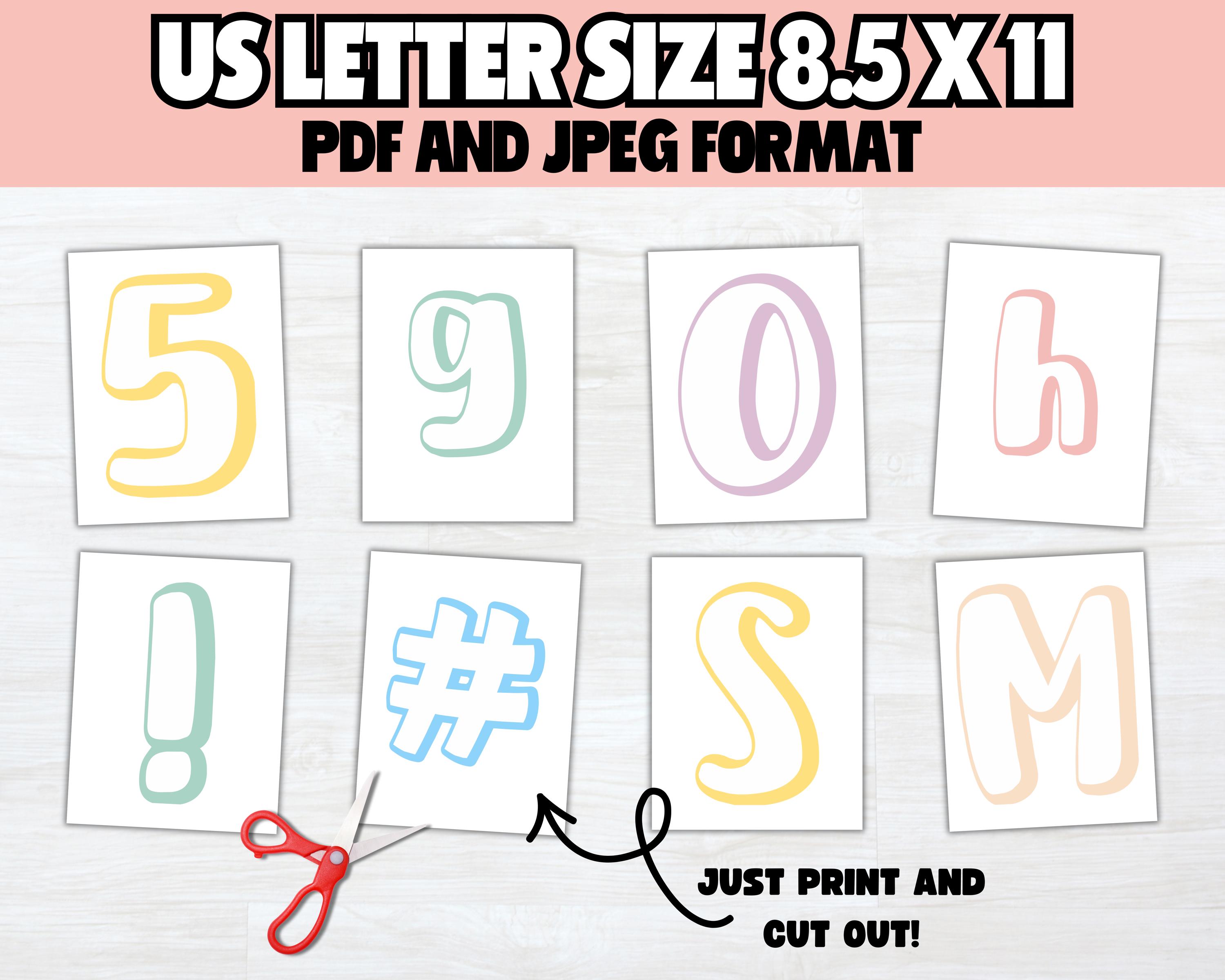 Spring Pastels Bulletin Board Letters, Pastel Colors Bulletin Lettering ...