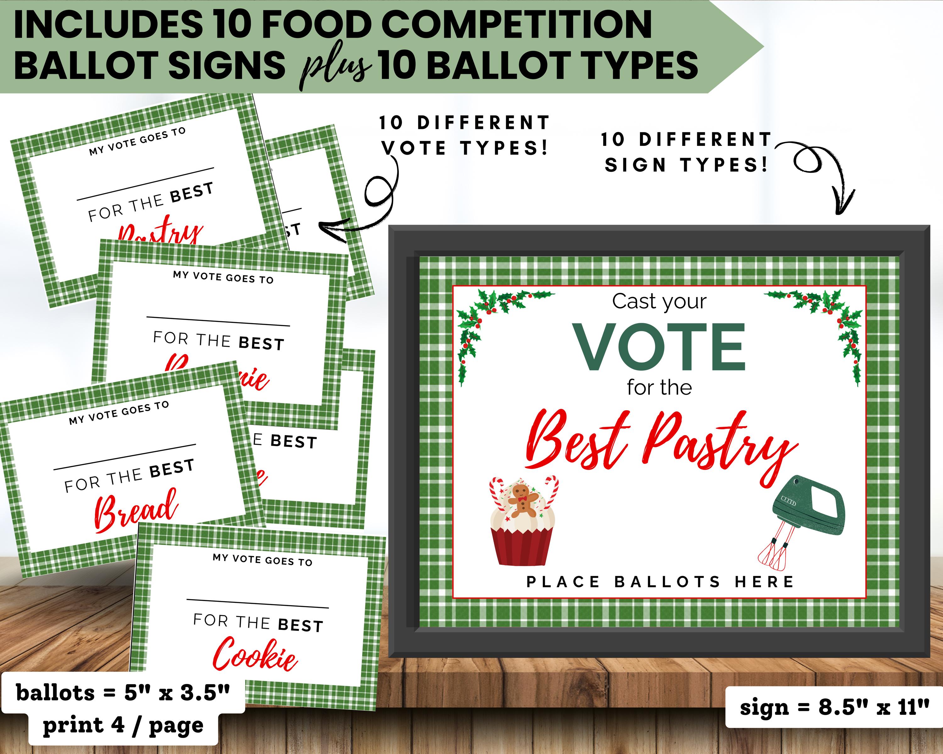 Editable Holiday Baking Competition Kit, Baking Contest Award ...