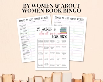 Vrouwenboekenclubbingo, boekenuitdagingbingo, vrouwenboekenbingo, boekenbingo, boekenclubideeën, boekenclubkit, leesuitdaging, boekenlijst