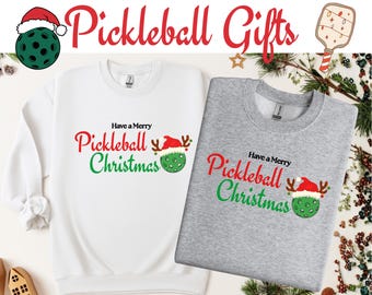 Frohes Pickleball Weihnachten, WeihnachtsPickleball Sweatshirt, Geschenk für Pickleball Liebhaber, Weihnachtsgeschenk für Pickleballer