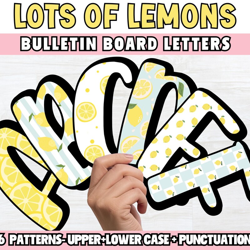 Static Letter Sign Lemon Letter Sign - Etsy