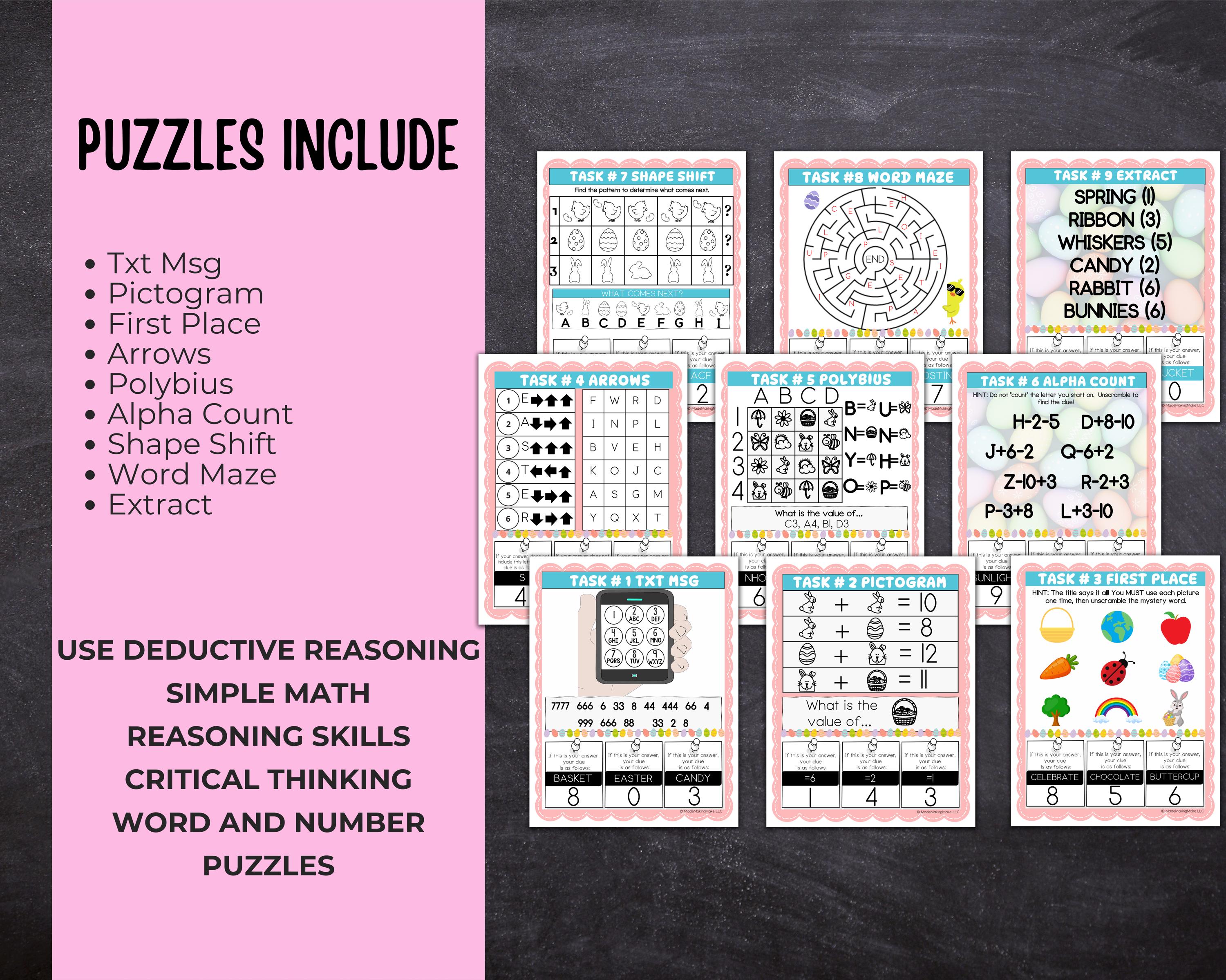 Easter Escape Room for Kids, Printable Escape Room for Kids, Easter ...