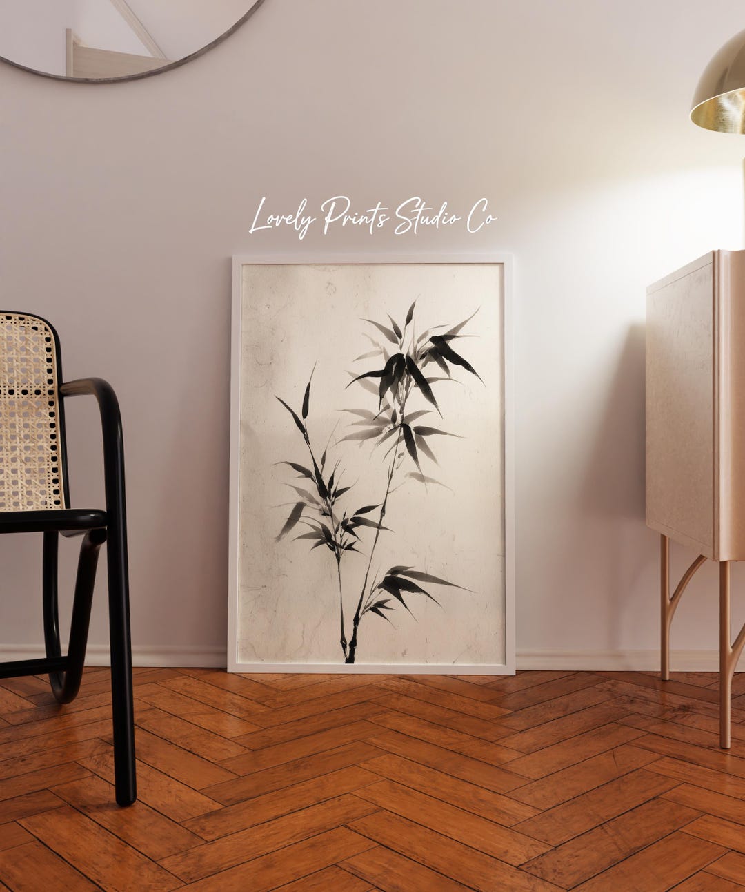 Minimalist Bamboo Art Print | Japanese Zen Nature Poster | Asian Ink ...