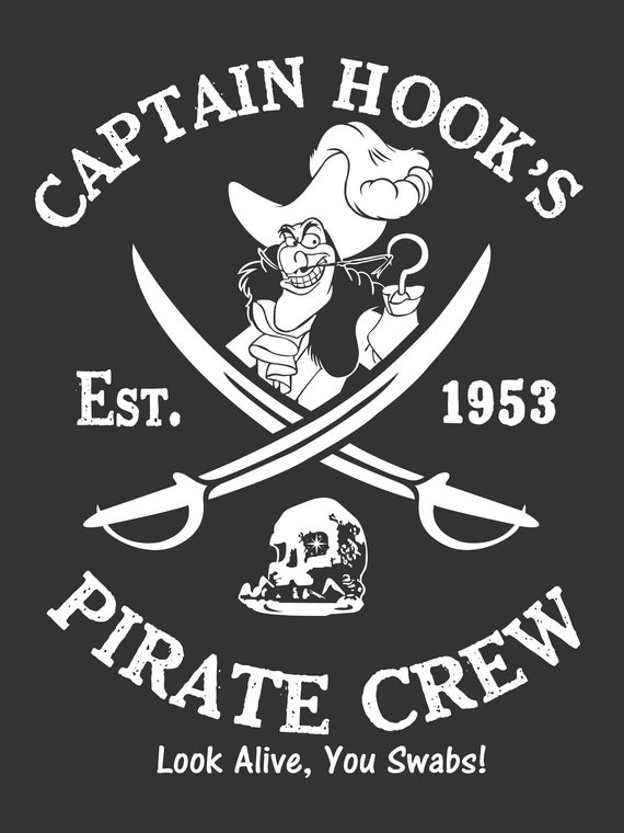 Captain Hook Pirate Crew Est 1953 Png Pirate Crew Png Etsy