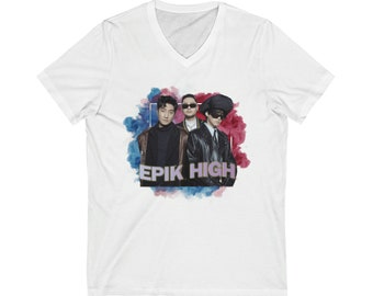 Epik High 2023 tour v-neck shirt, Epik High's 'All Time High' tour 2023 Kpop Graphic Merch