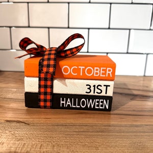Fall book stack decor / Mini book stack / tiered tray decor / Fall decor