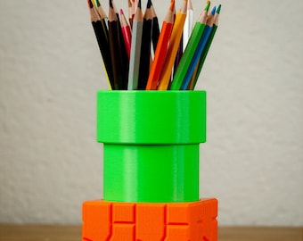 Super Mario Bros Pipe pencil holder