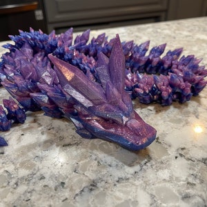 grand dragon en cristal articulé imprimé en 3D
