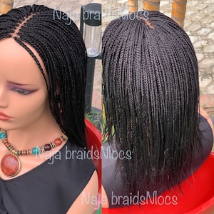 Shoulder Length braided wig closure braids wig, Beginners friendly wig, Glueless wig, light weight braids wig, small box braid