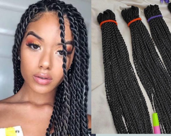 Pre-looped Senegalese Box-braid Hair Black 