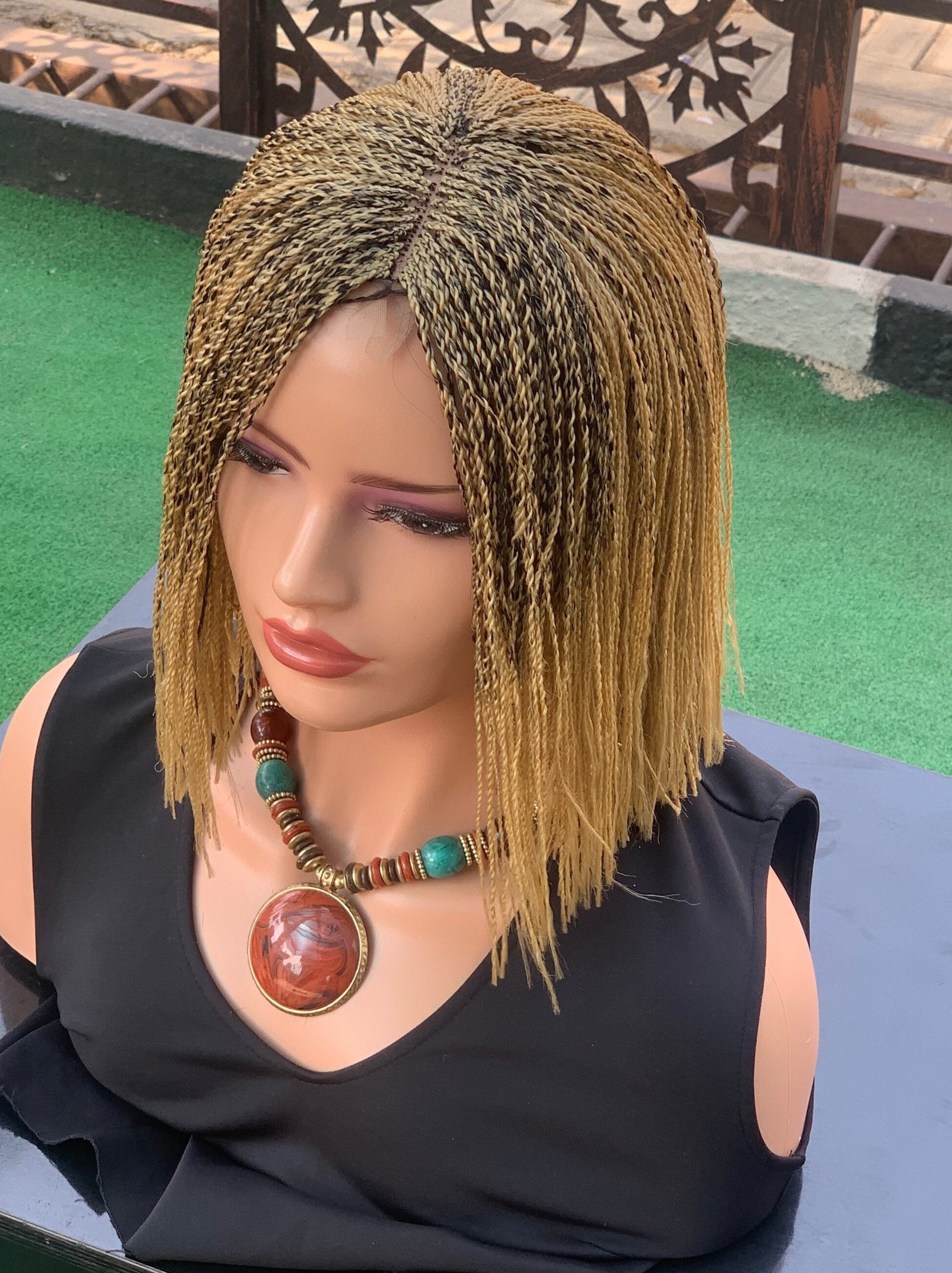 Micro Twist Braided Full Lace Synthetic Wig 14 Inch Glueless 14 main image 4