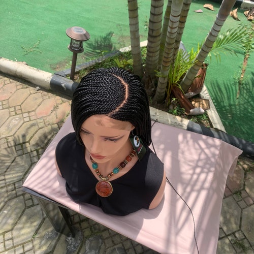 Ready To Ship TRIBAL cornrow Braids wig For Black women, Feedin braids, waist length shops Ghana weaving Glueless Wig | Fulani braids wig