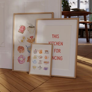 Kitchen Print Set of 5 PRINTABLES | Kitchen Wall Art | Kitchen Gallery ...