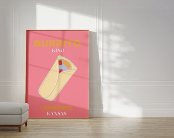 ¡¡Impresión del Rey Burrito KU!! Impresión de descarga digital, decoración de pared, arte imprimible grande, impresiones descargables